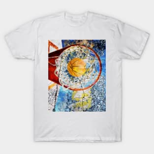 basketball art print 45- basketball artwork T-Shirt